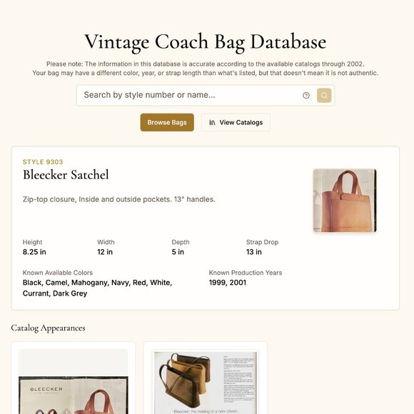 Vintage Coach Bleecker Satchel | 9303 | Made in USA | 2001 | Good Condition - Picture 9 of 10